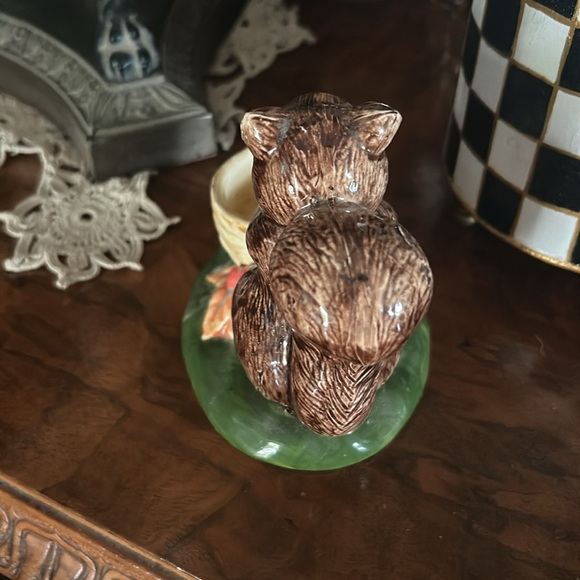 Vintage Ceramic Squirrel Candle Holder Figurine - Picture 4 of 5